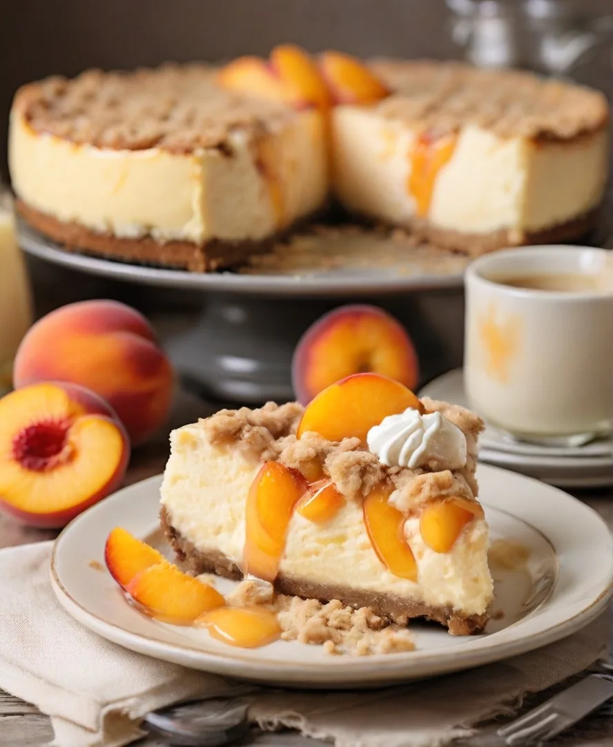 Peach Cobbler Cheesecake Delight– Recipe Range