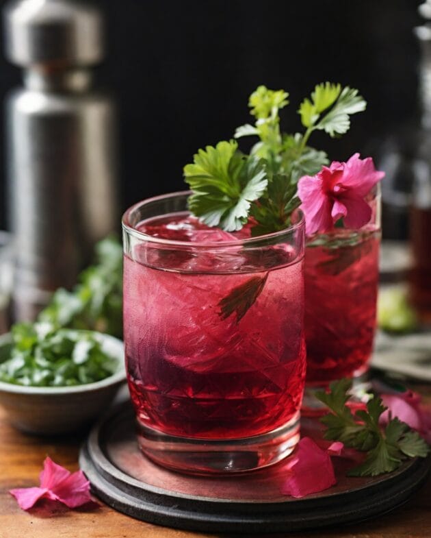 Mezcal hibiscus Cocktail | Smoky & Herbal Delight