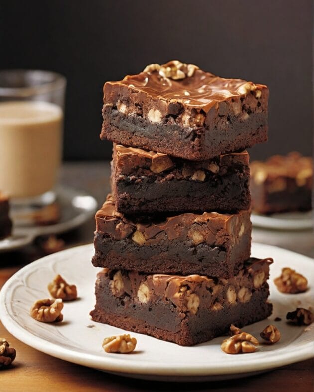 Classic Fudge-Walnut Brownies – Chewy & Chocolaty Treat