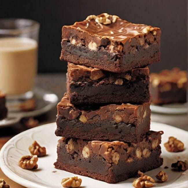 Classic Fudge-Walnut Brownies – Chewy & Chocolaty Treat