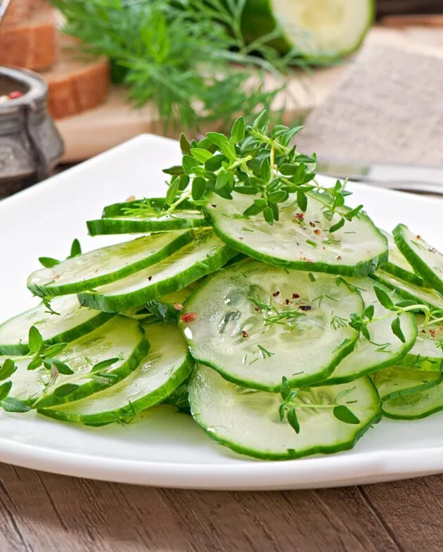 Fresh cucumber salad