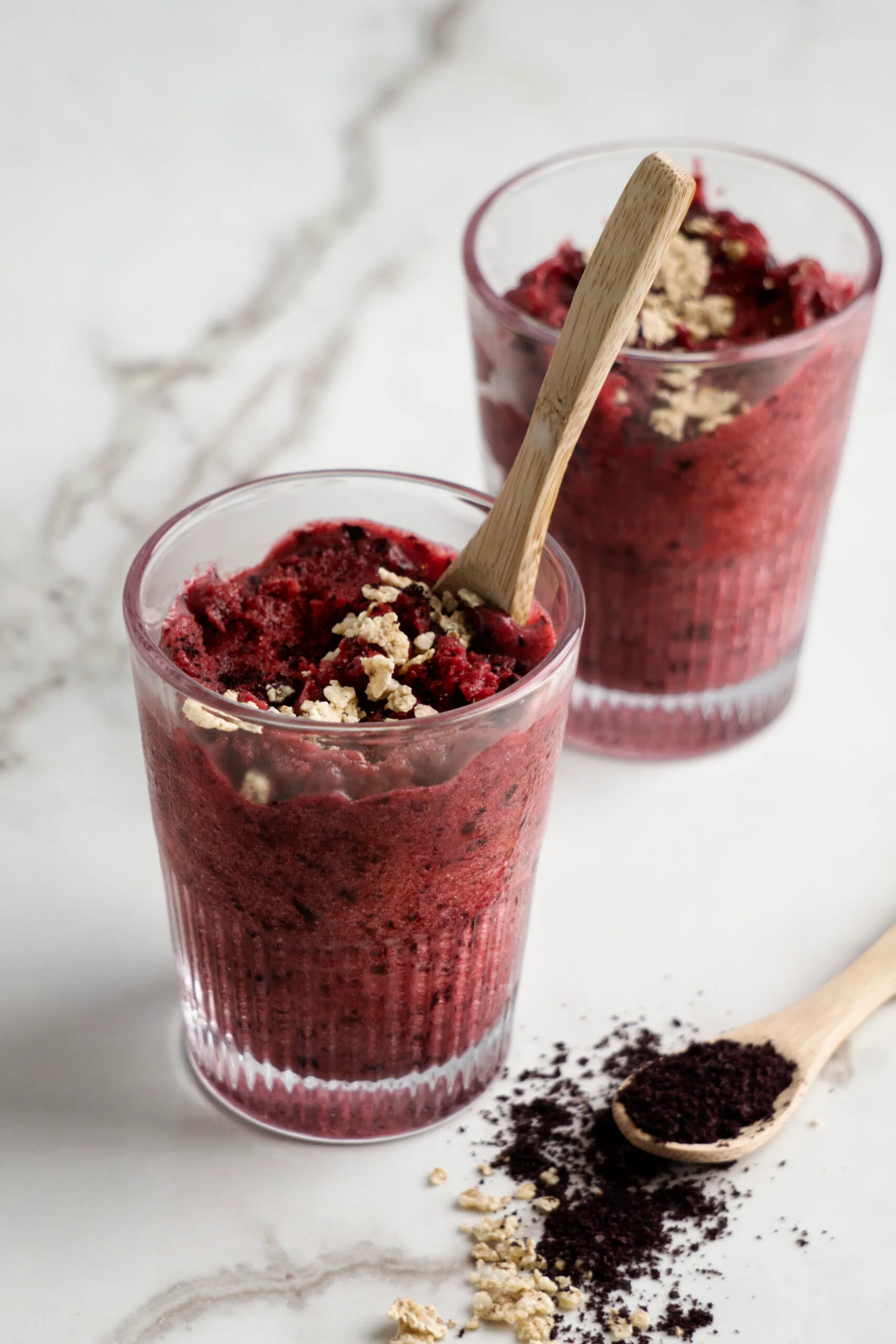 Berry Smoothie Cups with Granola Crunch