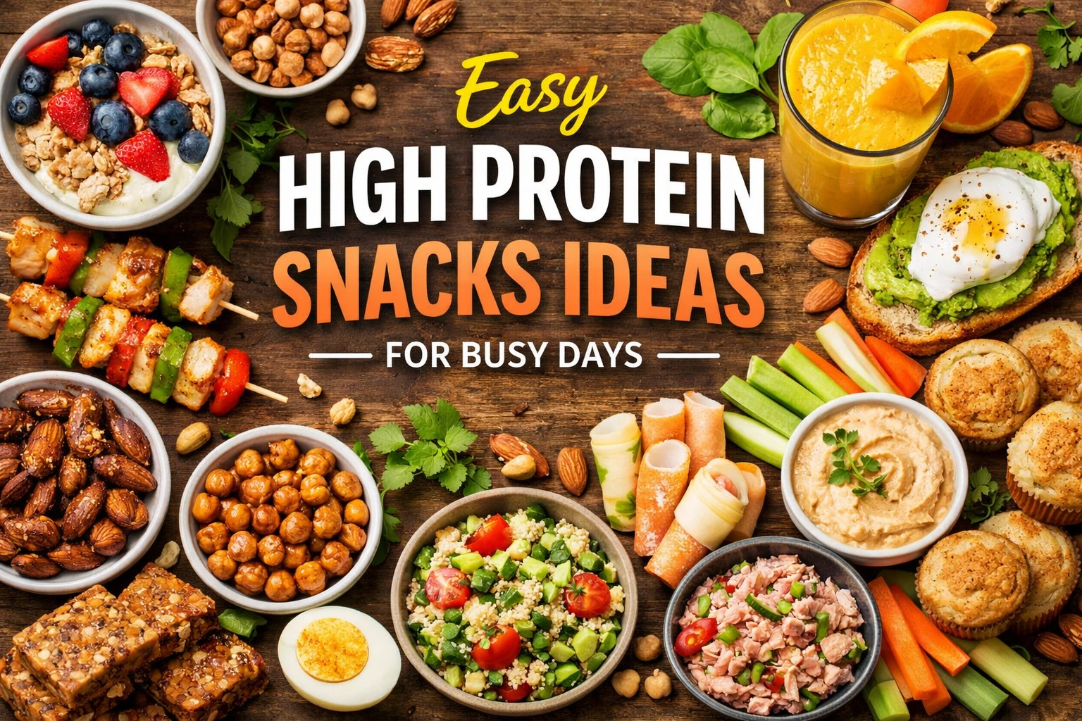12 Easy High Protein Snacks Ideas for Healthy Energy