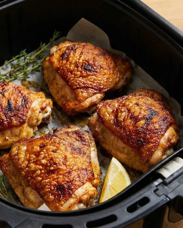 Extra-Crispy Air Fryer Chicken Thighs