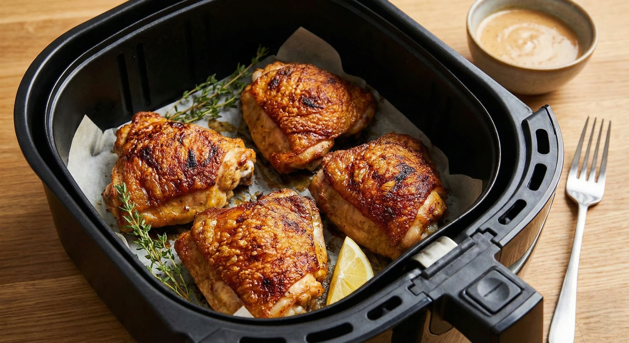Extra-Crispy Air Fryer Chicken Thighs