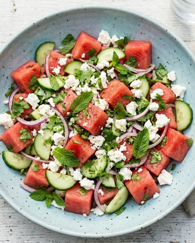 Refreshing Mediterranean Watermelon & Feta Salad