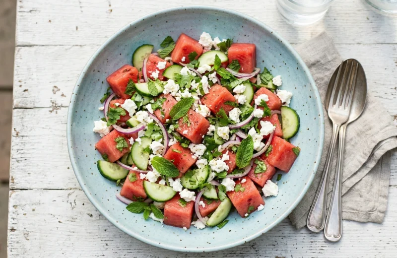 Refreshing Mediterranean Watermelon & Feta Salad