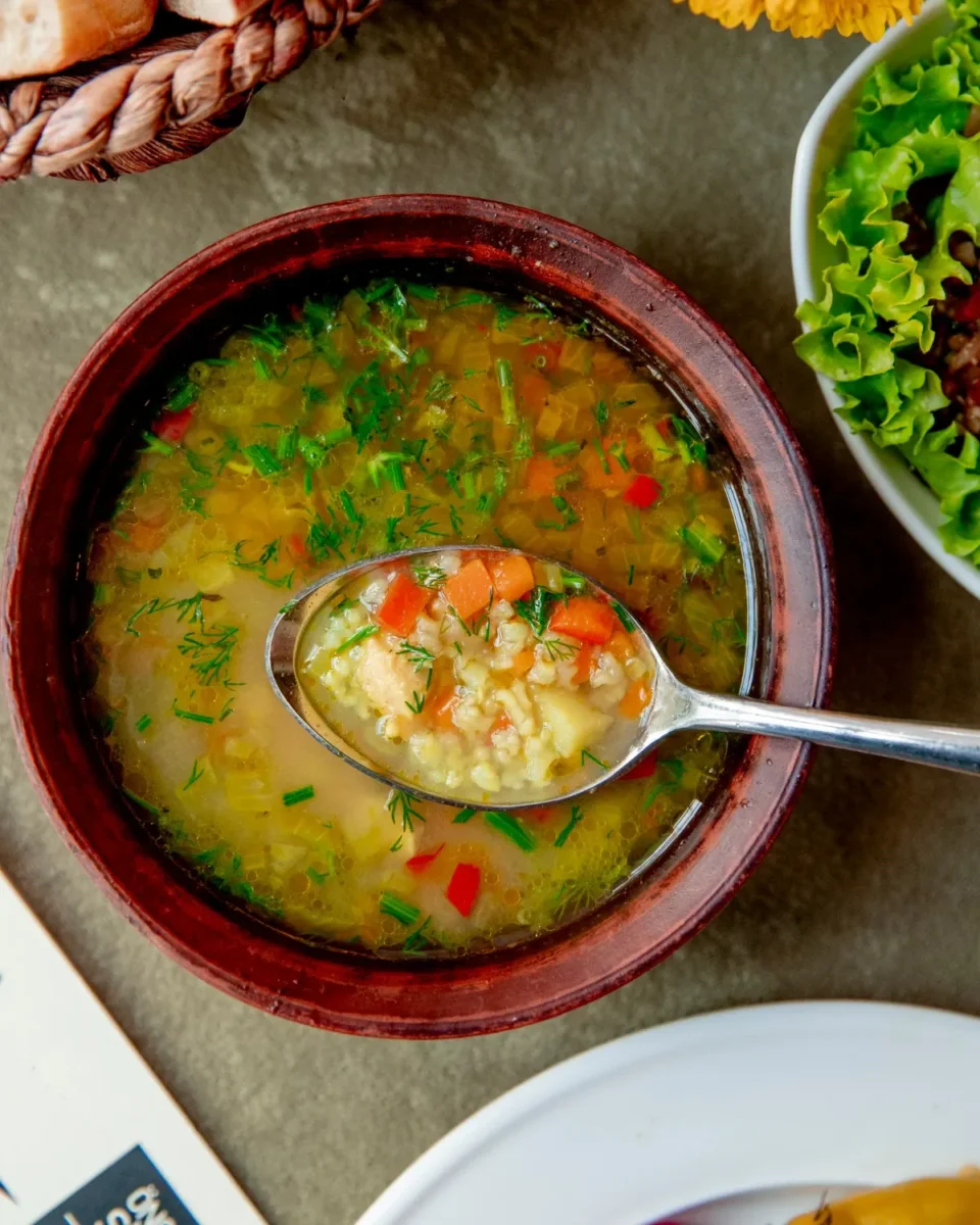 Rustic Garden Vegetable Soup with Fresh Herbs (Immunity-Boosting)